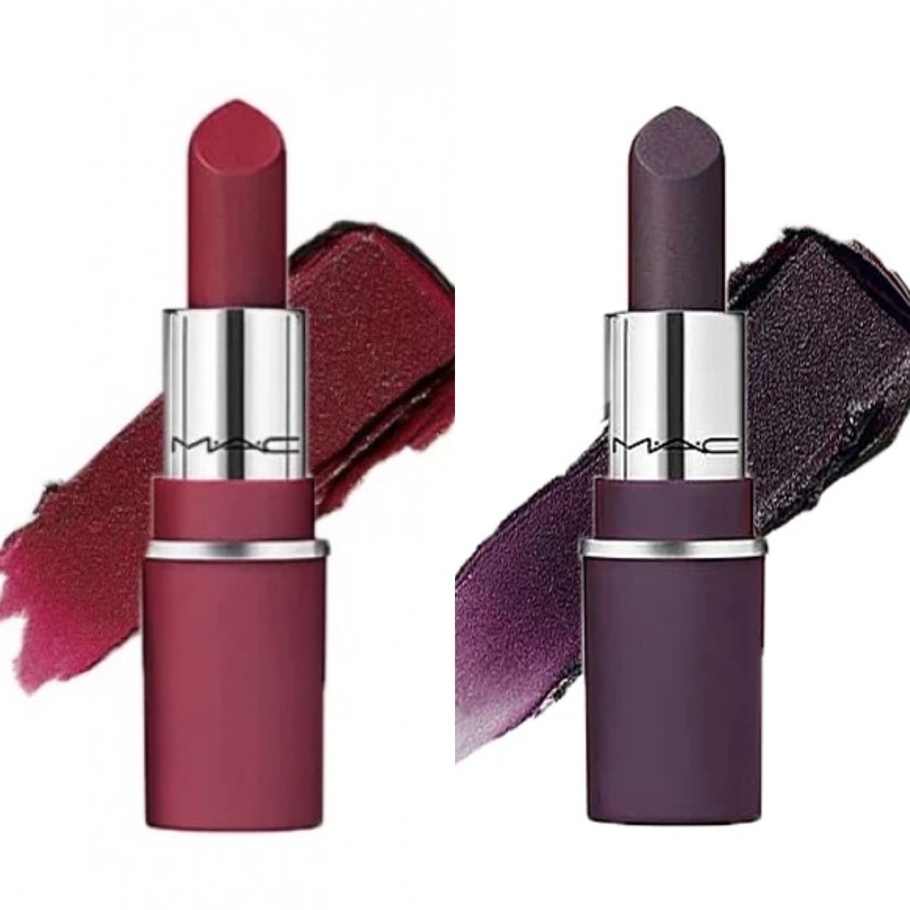 Set of 2 MAC Mini Lipsticks - Deep Purple/Burgundy